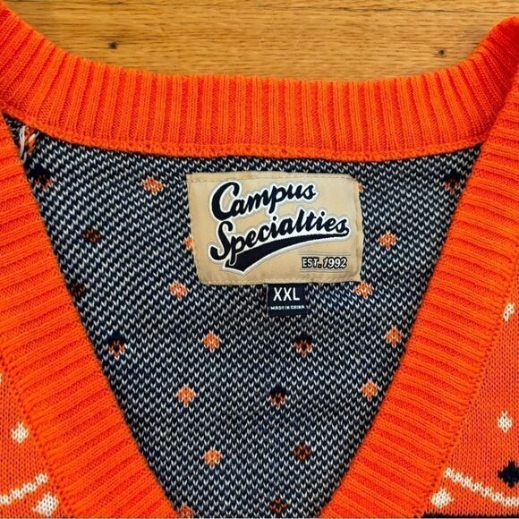 Syracuse University SU Orange/Navy Holiday/Christmas Sweater XXL - Picture 4 of 5